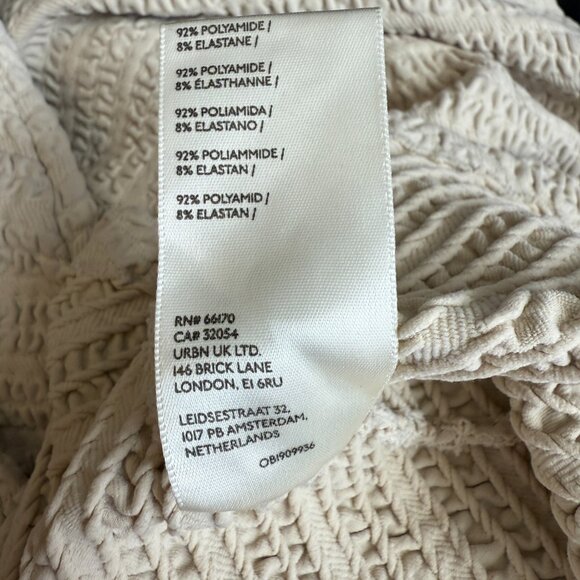 Free People Gabby Seamless Midi Dress Women's M/L Ivory Wet Plaster Textured NWT - Picture 16 of 16